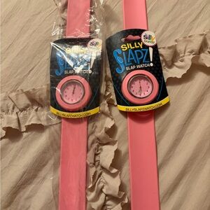 Silly Slapz Slap Kids Watch by Sillybrandz, 2 Pink OS NWT